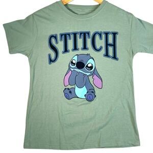 Disney Stitch T-shirt Women’s XS Green Kidcore Cutecore Movie Lilo Hawaii Casual
